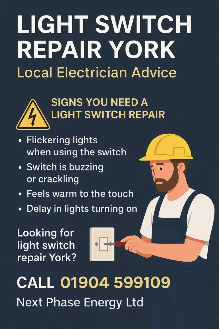 Light Switch Repair in York – Local Electrician Advice for Homeowners