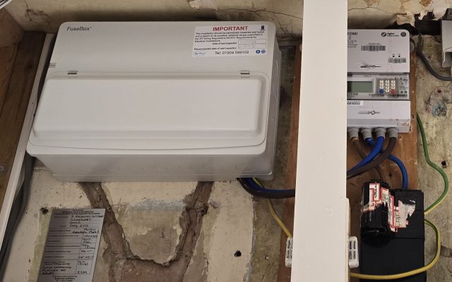 New consumer unit fitted in a Goole home, with RCD protection