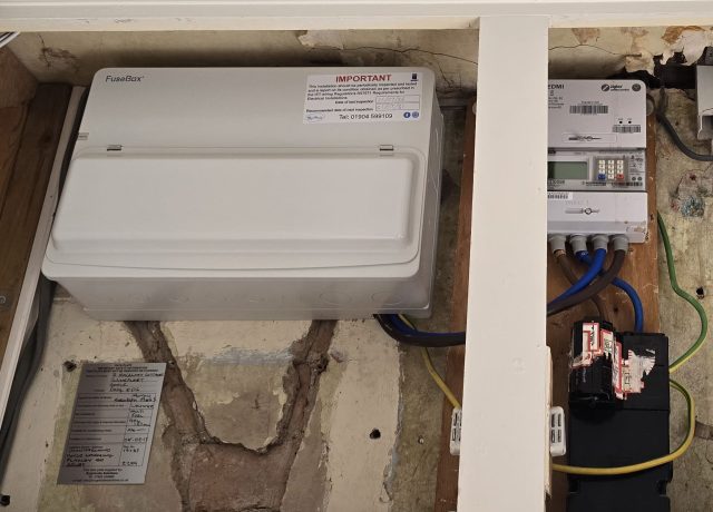 New consumer unit fitted in a Goole home, with RCD protection